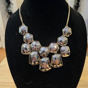 Elegant Gold and Black Statement Necklace